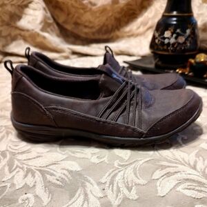 🤎 Amazing Skechers Rich Chocolate Brown Strappy Loafer Sneakers - 7.5M